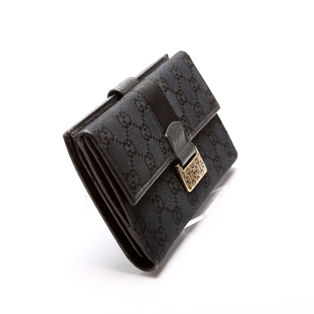 146206 GG Canvas Horsebit Continental Wallet