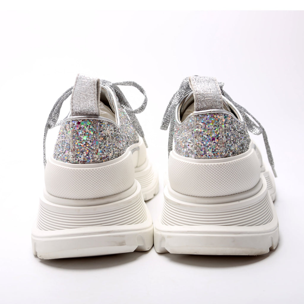 Tread Slick Low Top Glitter Sneakers Size 38.5