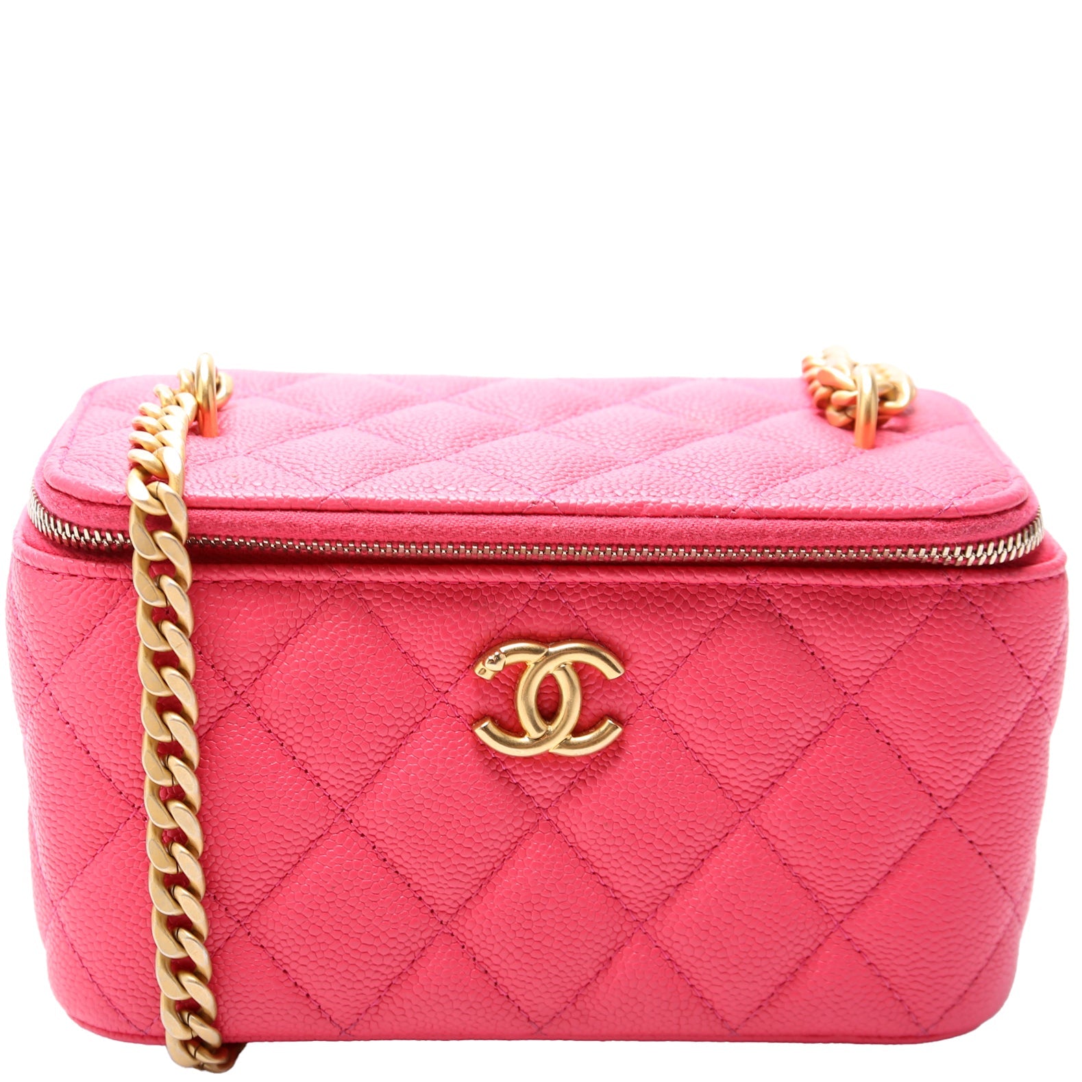 Vanity Small Sweetheart Chain Caviar 32+M