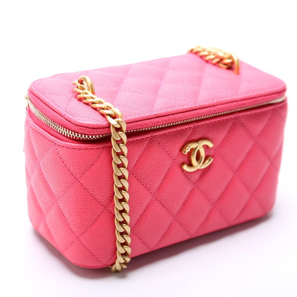 Vanity Small Sweetheart Chain Caviar 32+M