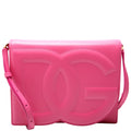 DG Logo Calfskin Flap Crossbody Bag