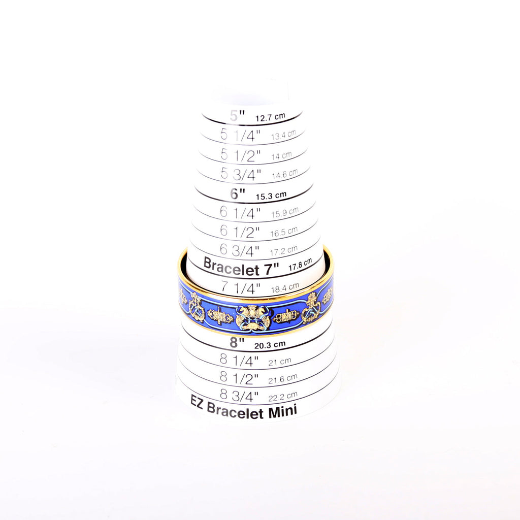 Printed Enamel Wide Bangle Bracelet