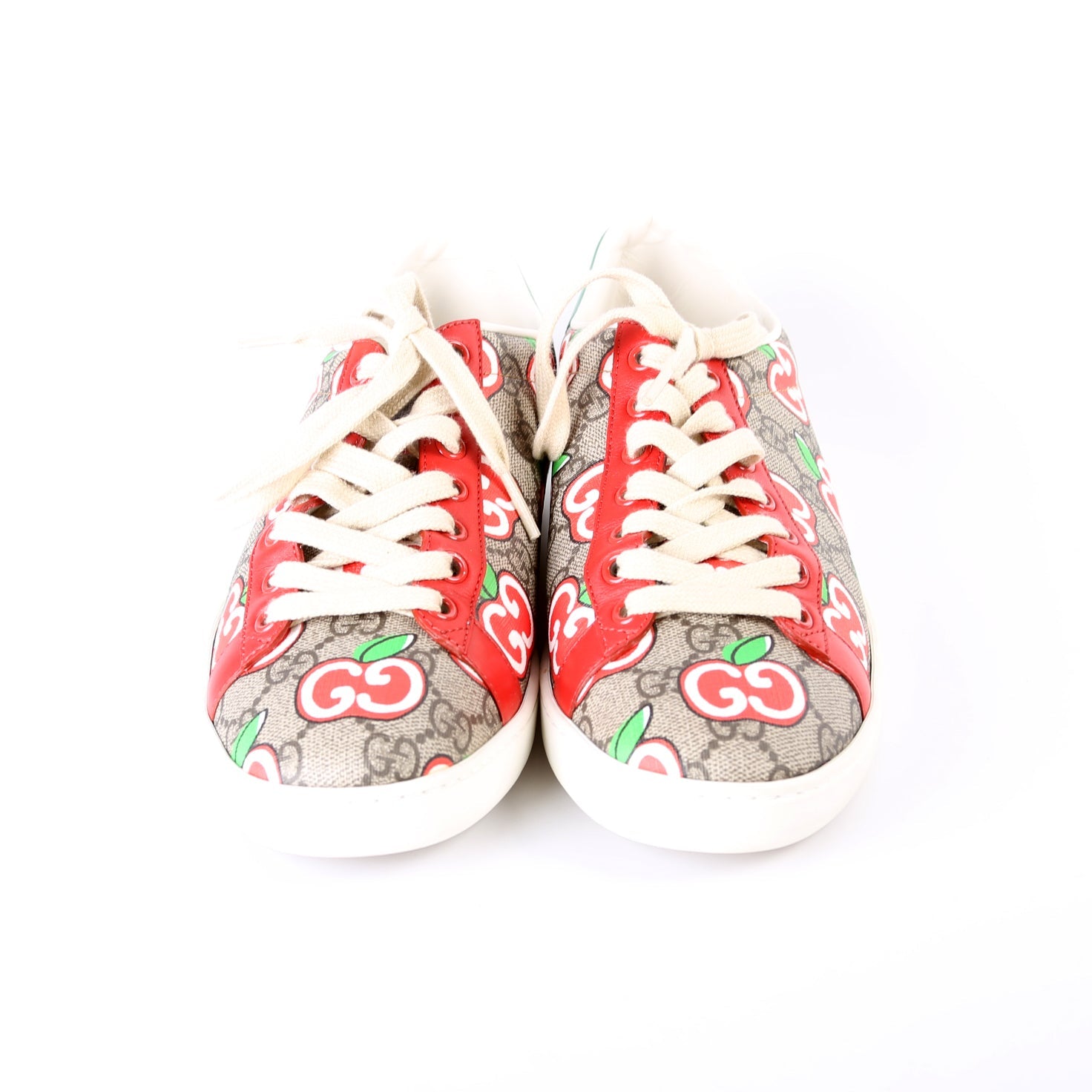 Gucci Ace GG Supreme Apple Valentine's Day Sneakers Size 38