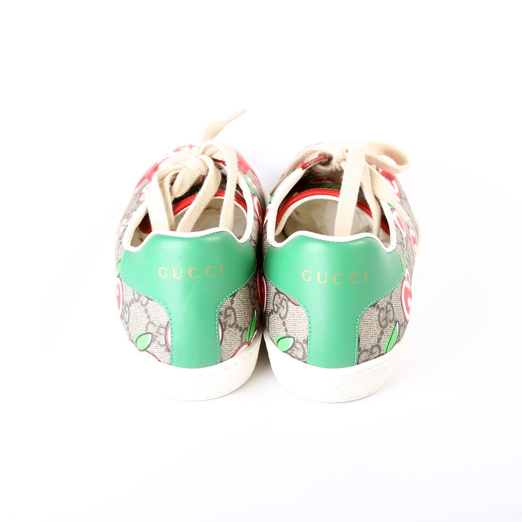 Gucci Ace GG Supreme Apple Valentine's Day Sneakers Size 38