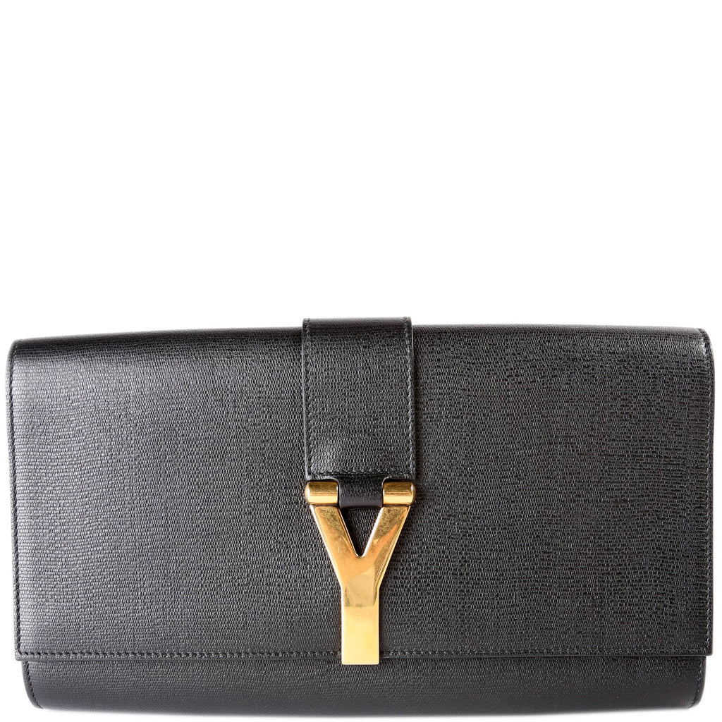 Classic Y Ligne Clutch Textured Leather