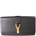 Classic Y Ligne Clutch Textured Leather