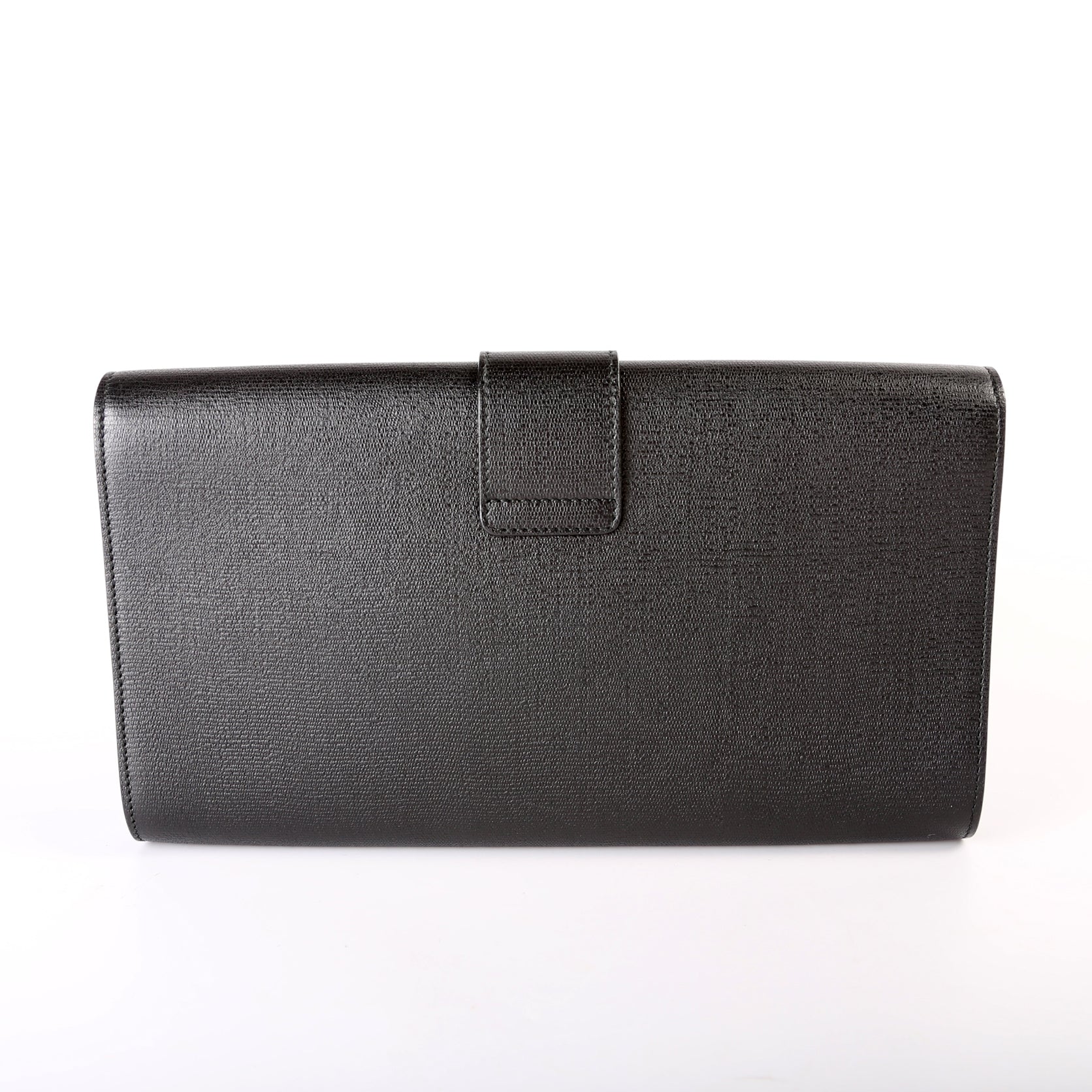 Classic Y Ligne Clutch Textured Leather