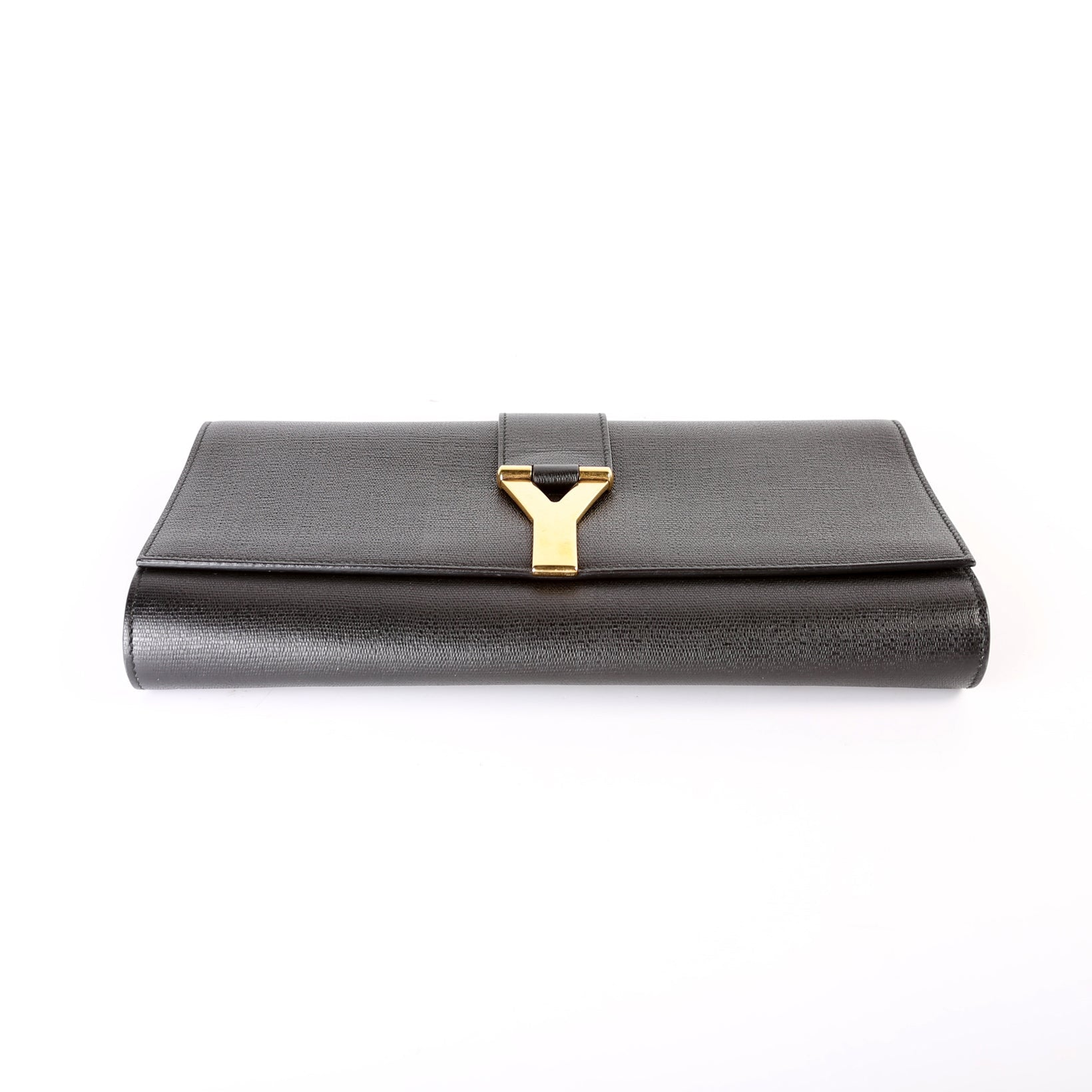 Classic Y Ligne Clutch Textured Leather