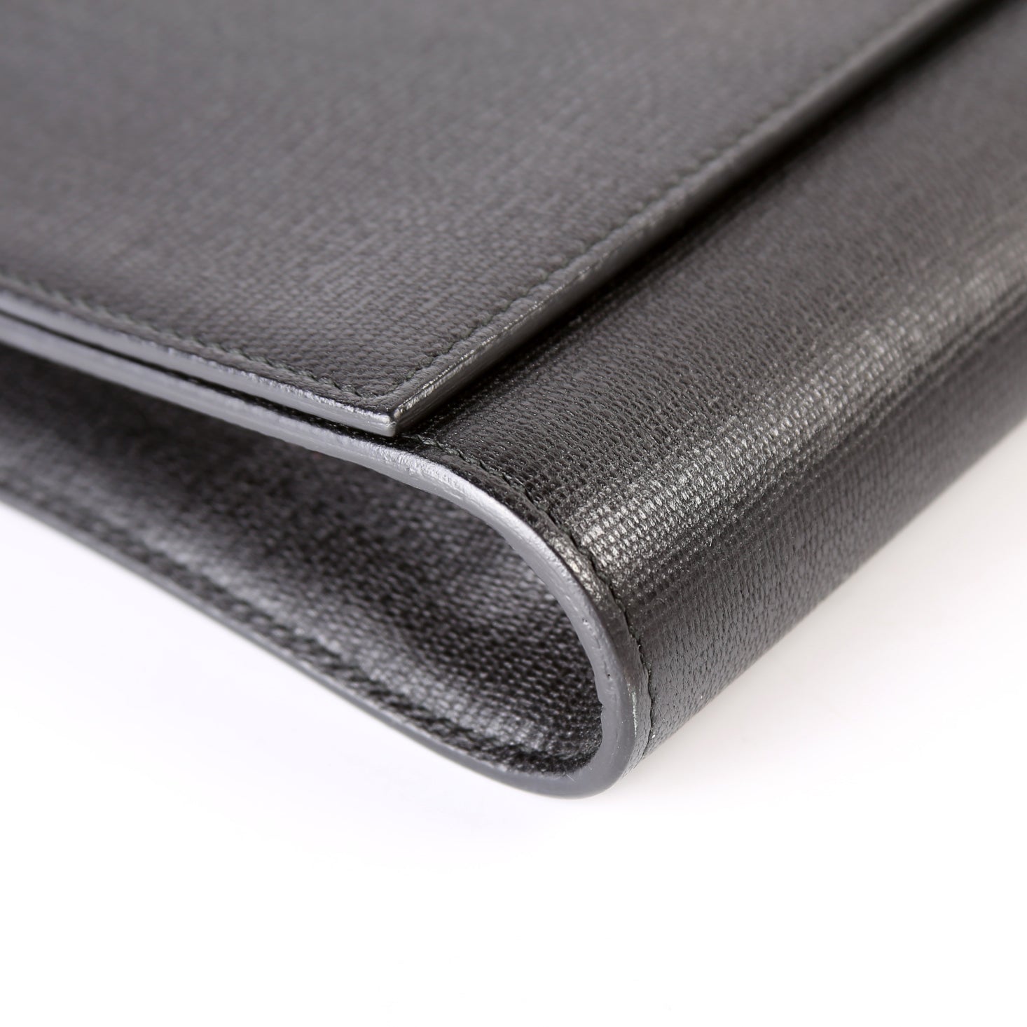 Classic Y Ligne Clutch Textured Leather