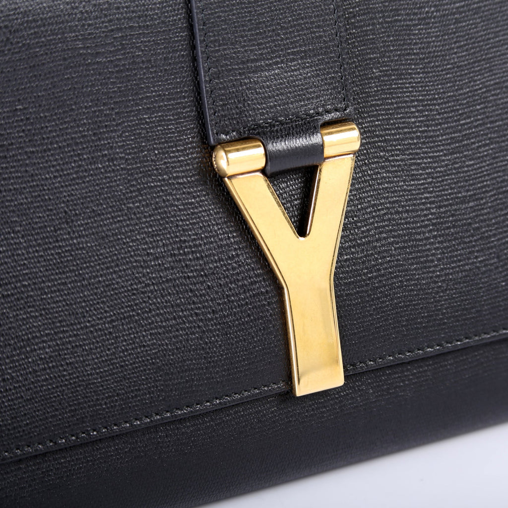 Classic Y Ligne Clutch Textured Leather