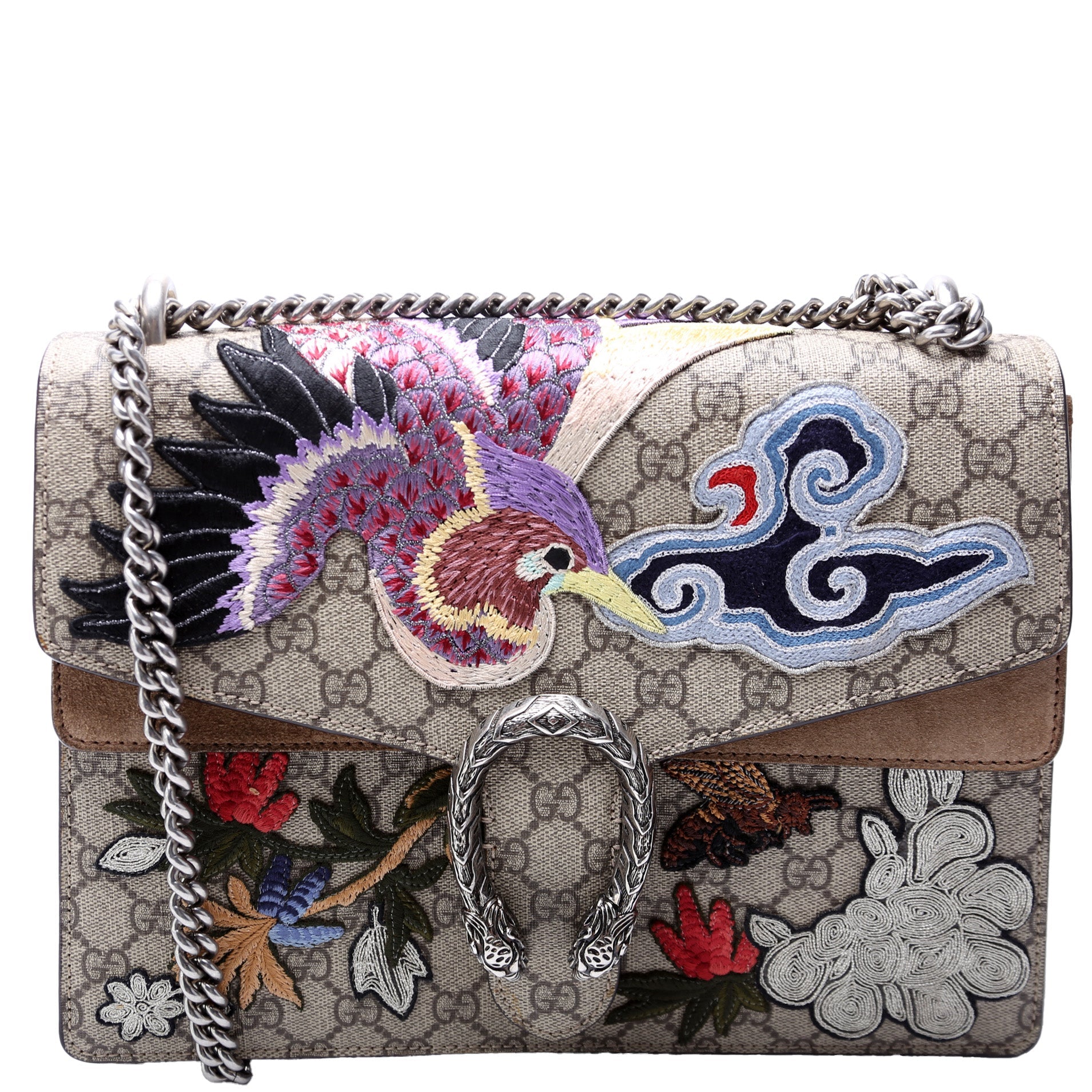 Dionysus GG Bird Embroidered Shoulder Medium 403348
