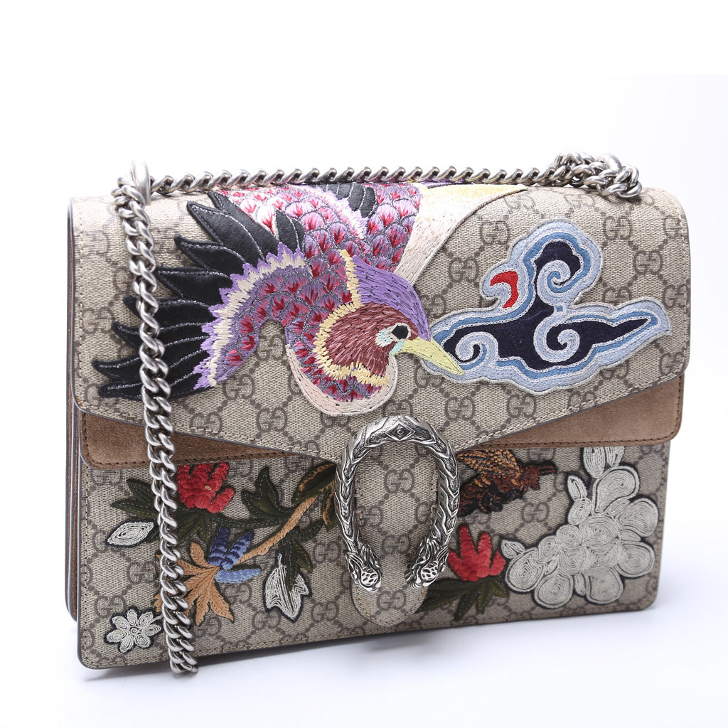 Dionysus GG Bird Embroidered Shoulder Medium 403348