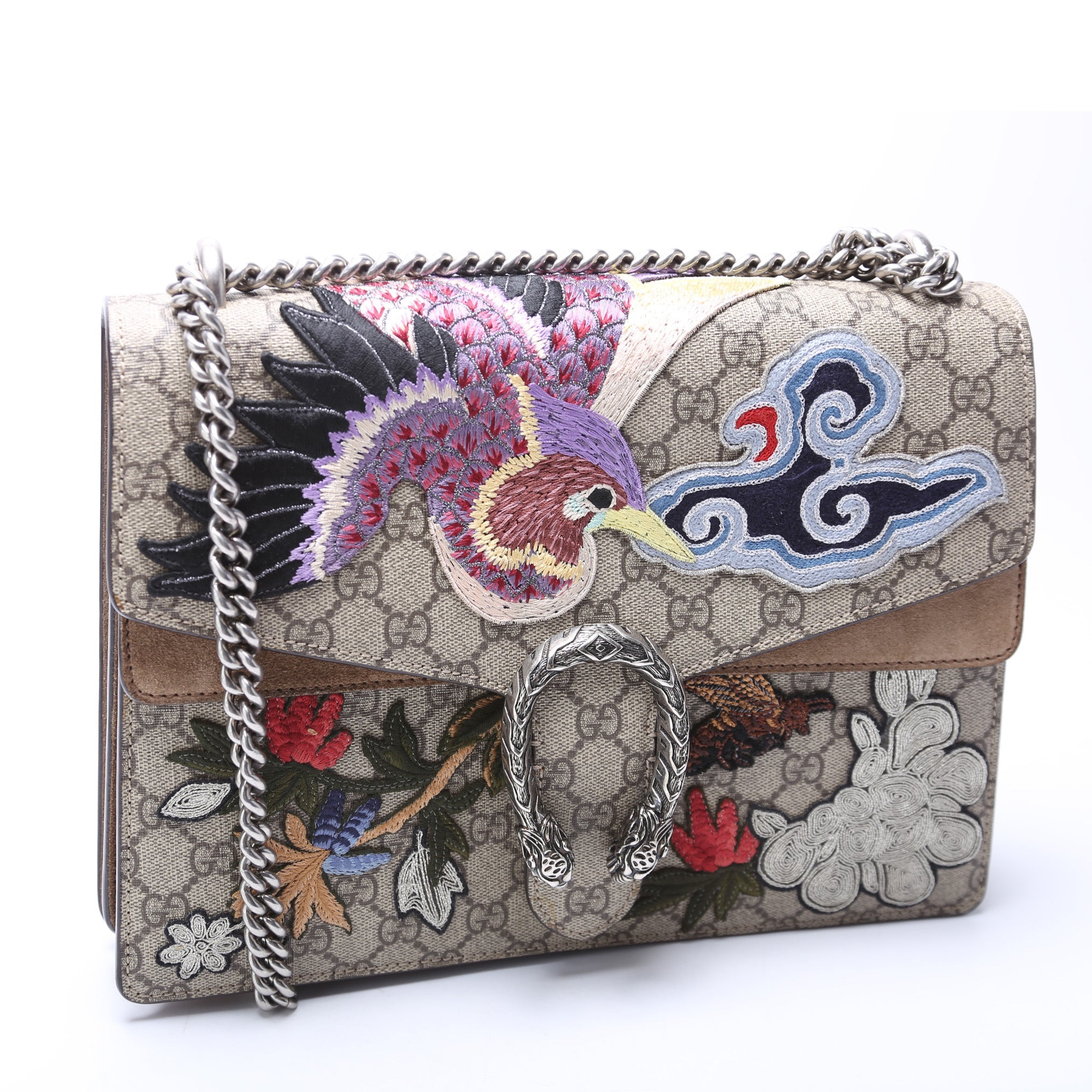 Dionysus GG Bird Embroidered Shoulder Medium 403348