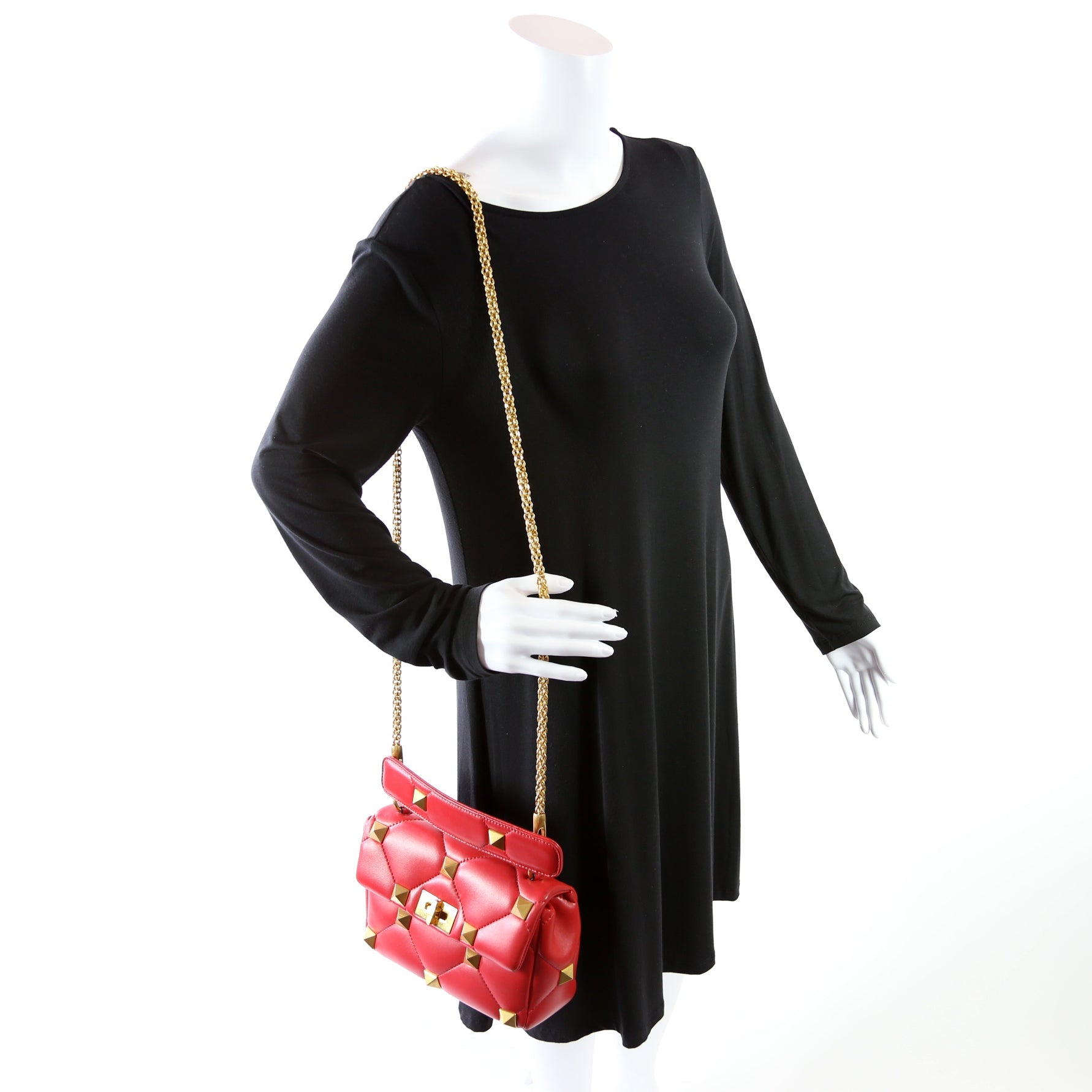 Roman Stud Medium Shoulder Bag