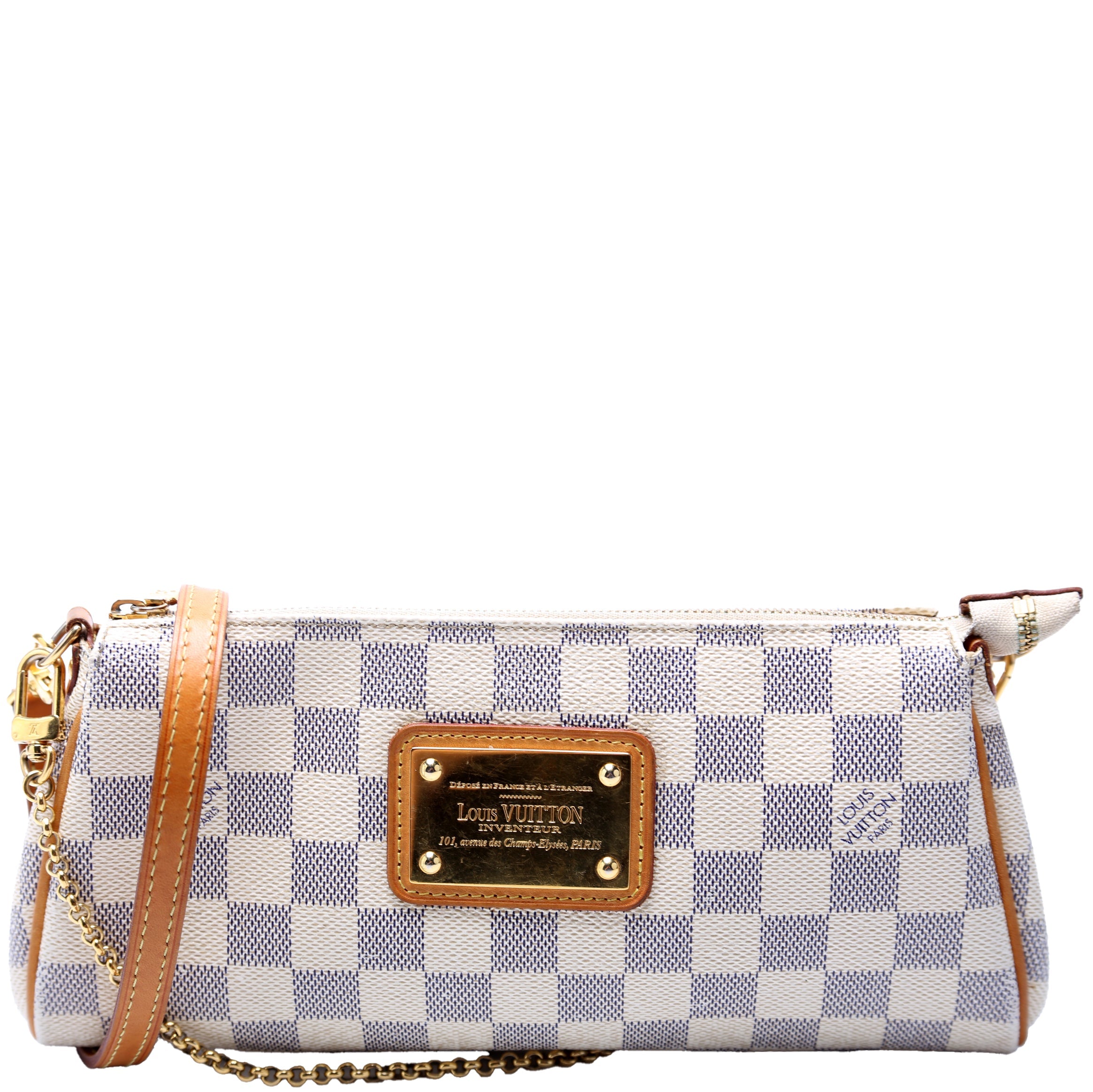 Eva Clutch Damier Azur