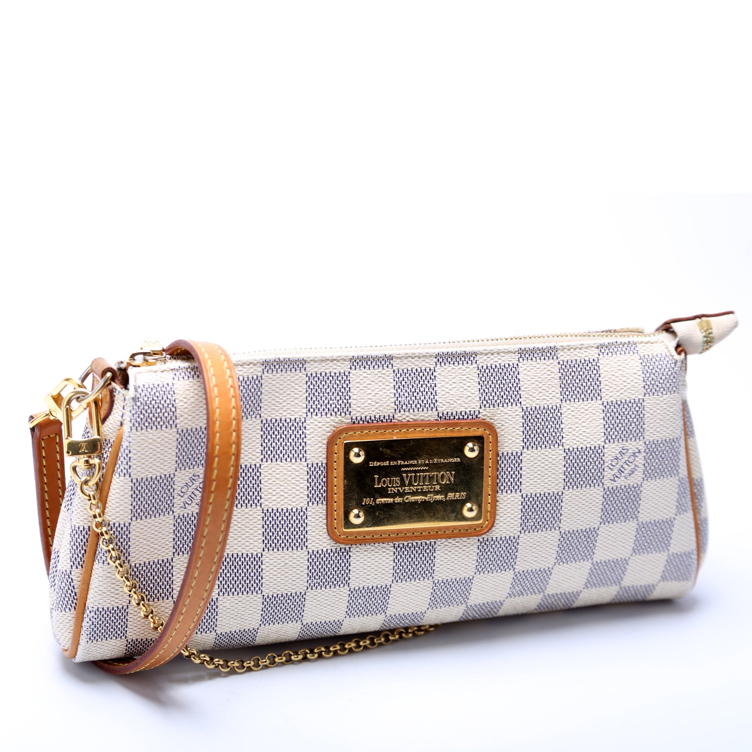 Eva Clutch Damier Azur