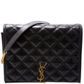 579607 Becky Quilted Lambskin Shoulder Bag Large