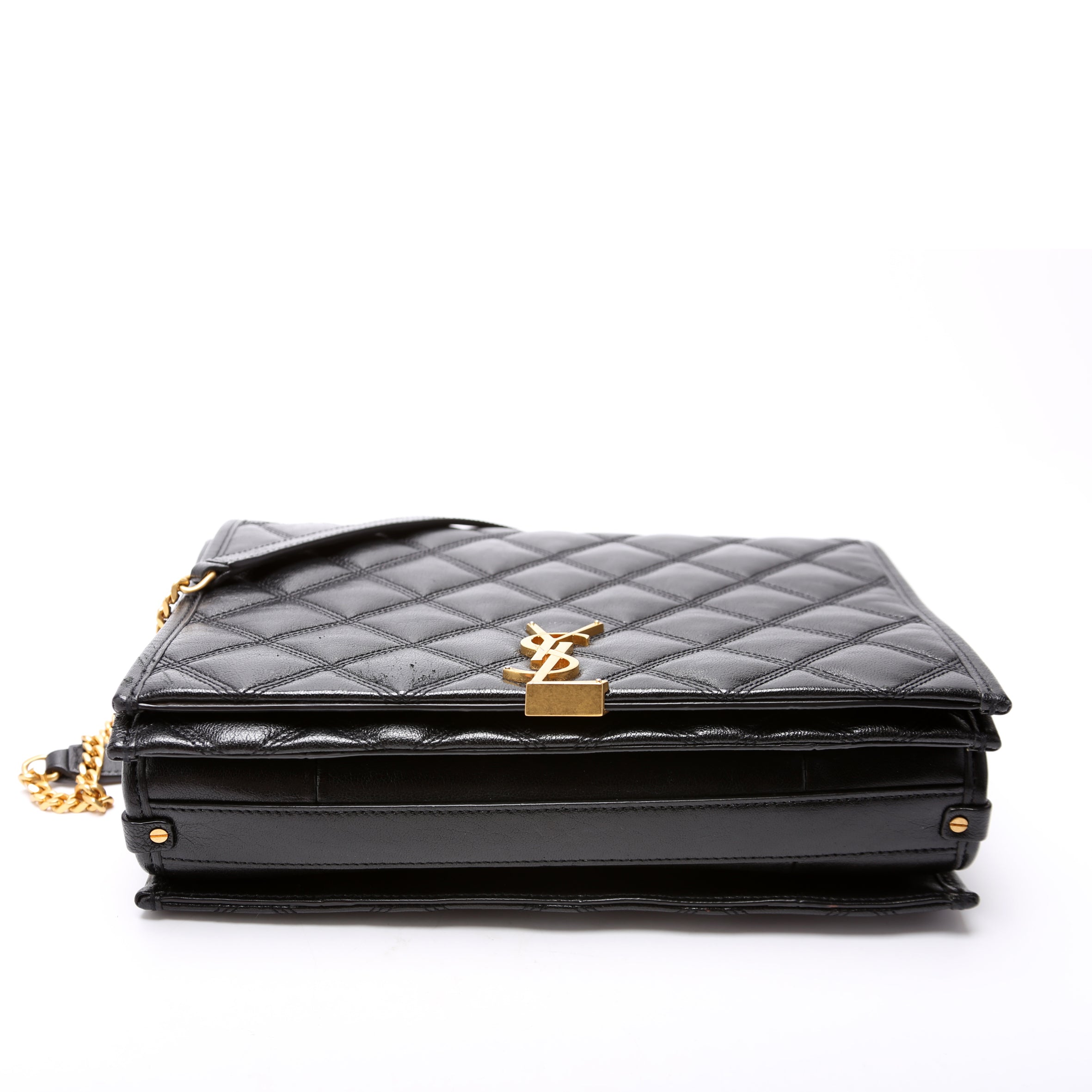 579607 Becky Quilted Lambskin Shoulder Bag Large