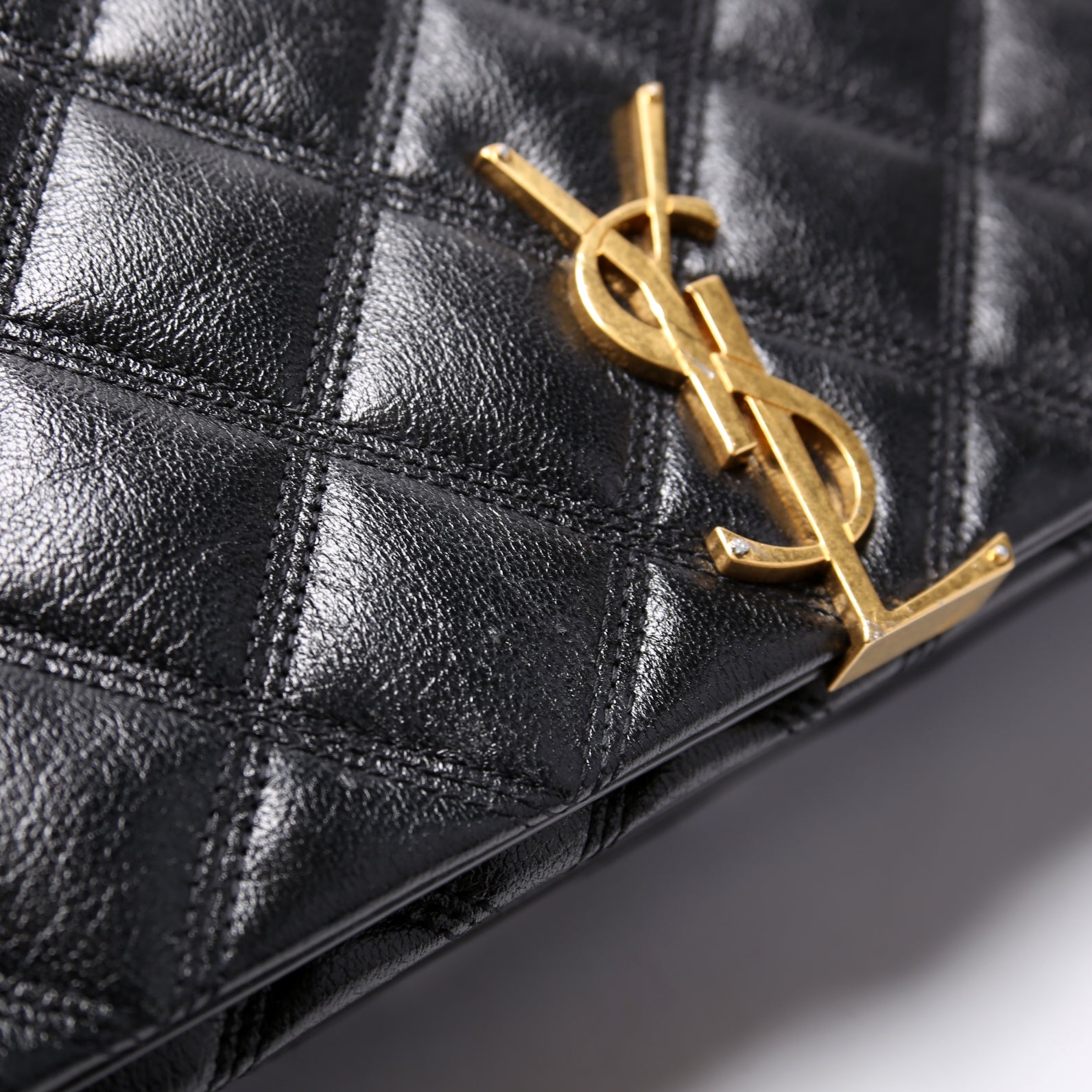 579607 Becky Quilted Lambskin Shoulder Bag Large