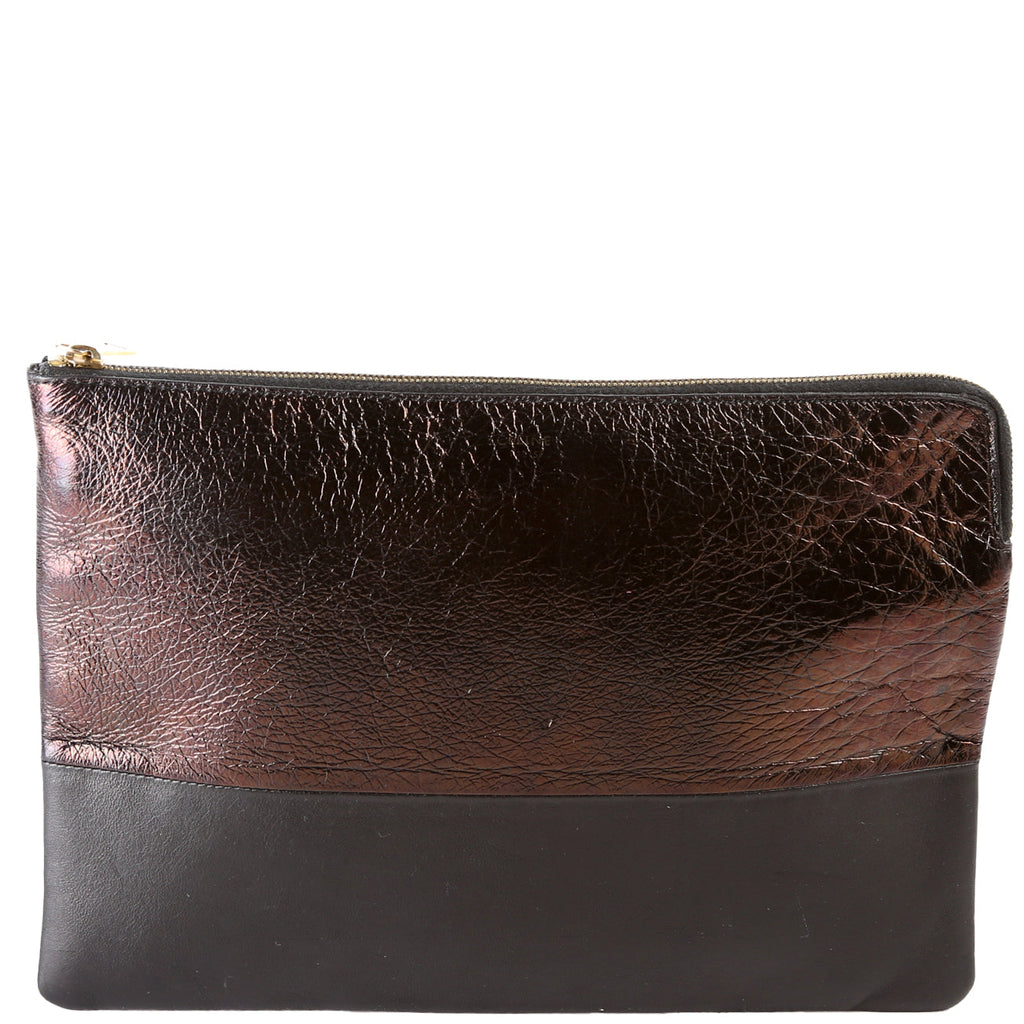 Solo Pouch Bicolor Lambskin Leather