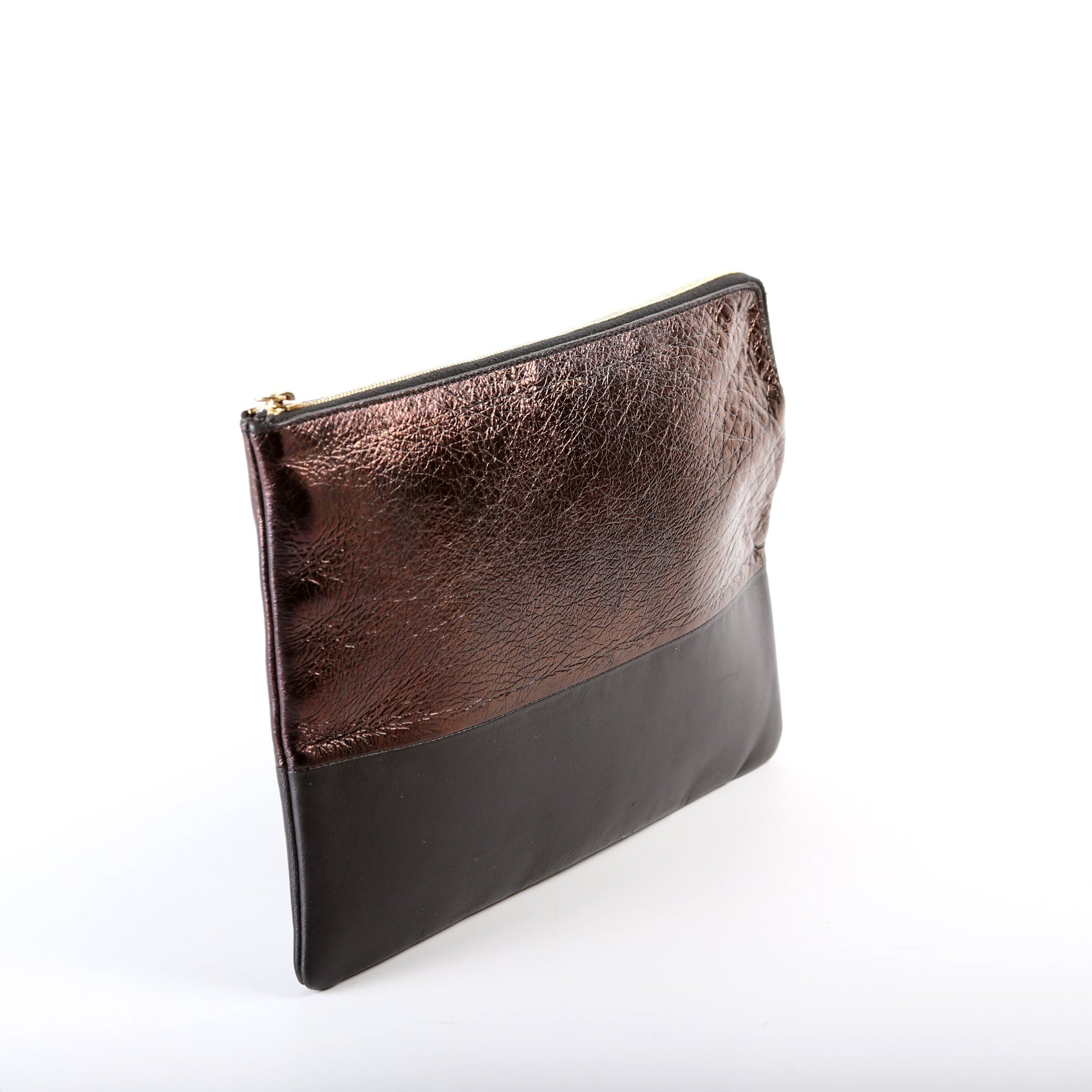 Solo Pouch Bicolor Lambskin Leather