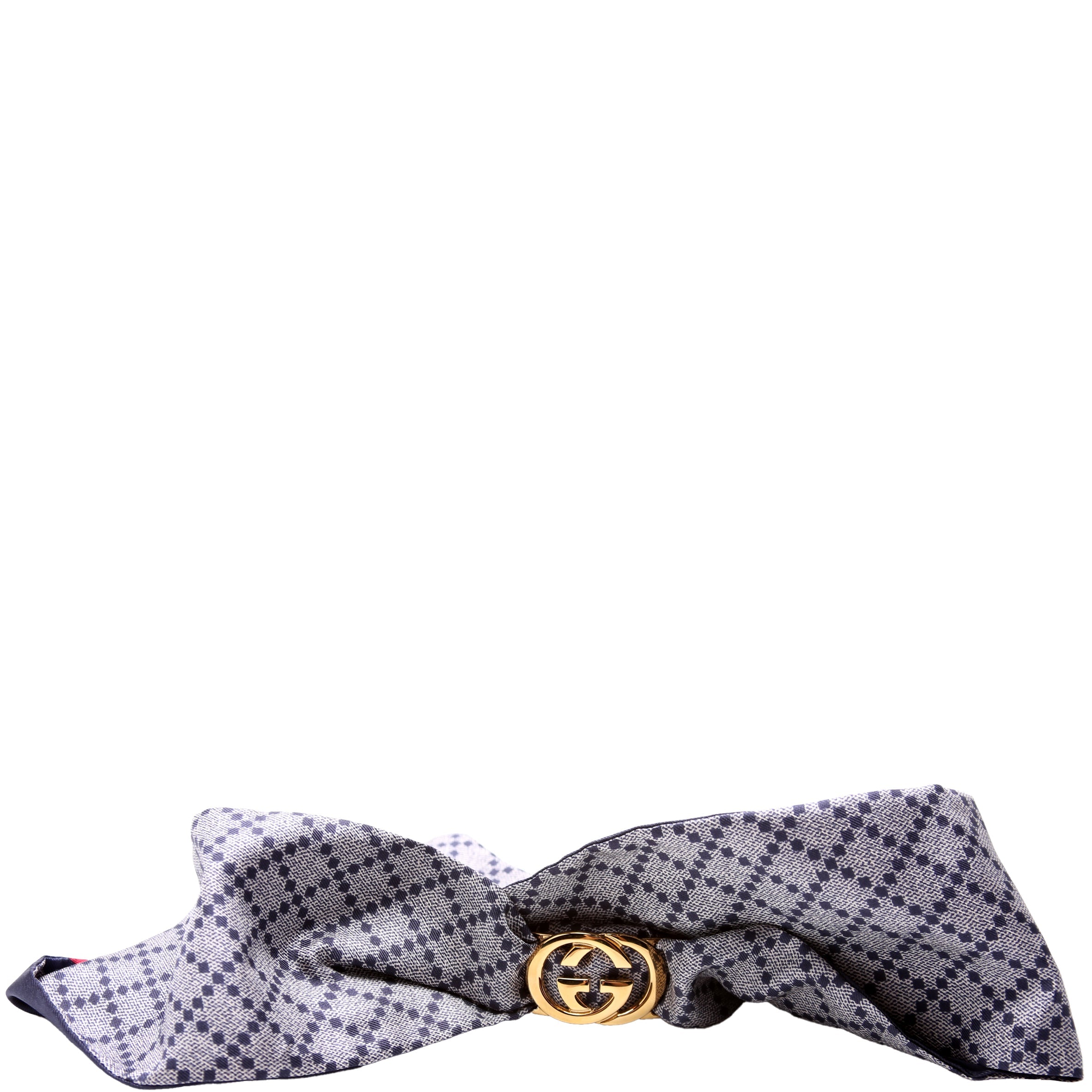 Diamante Silk Twill With Interlocking Ring Scarf