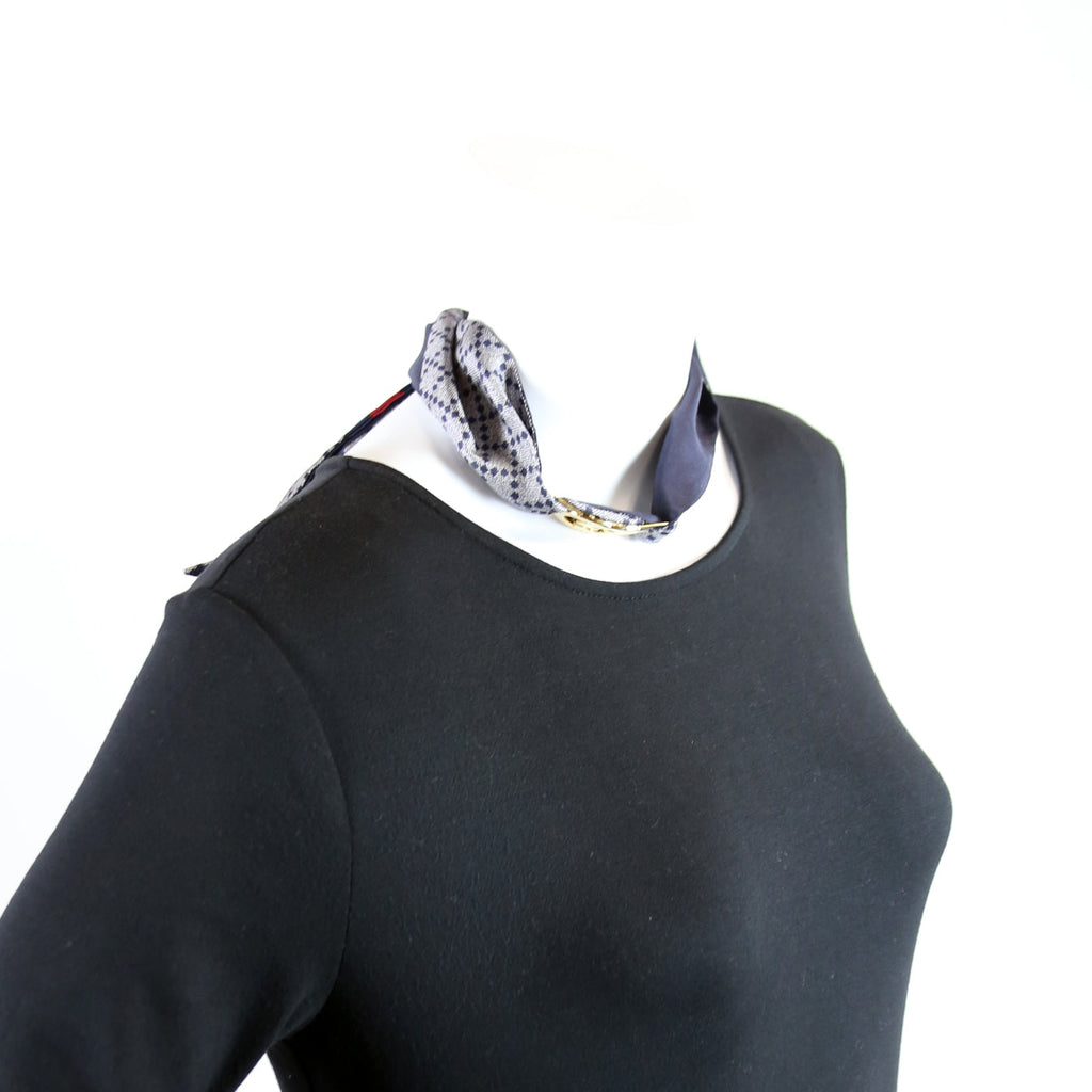 Diamante Silk Twill With Interlocking Ring Scarf