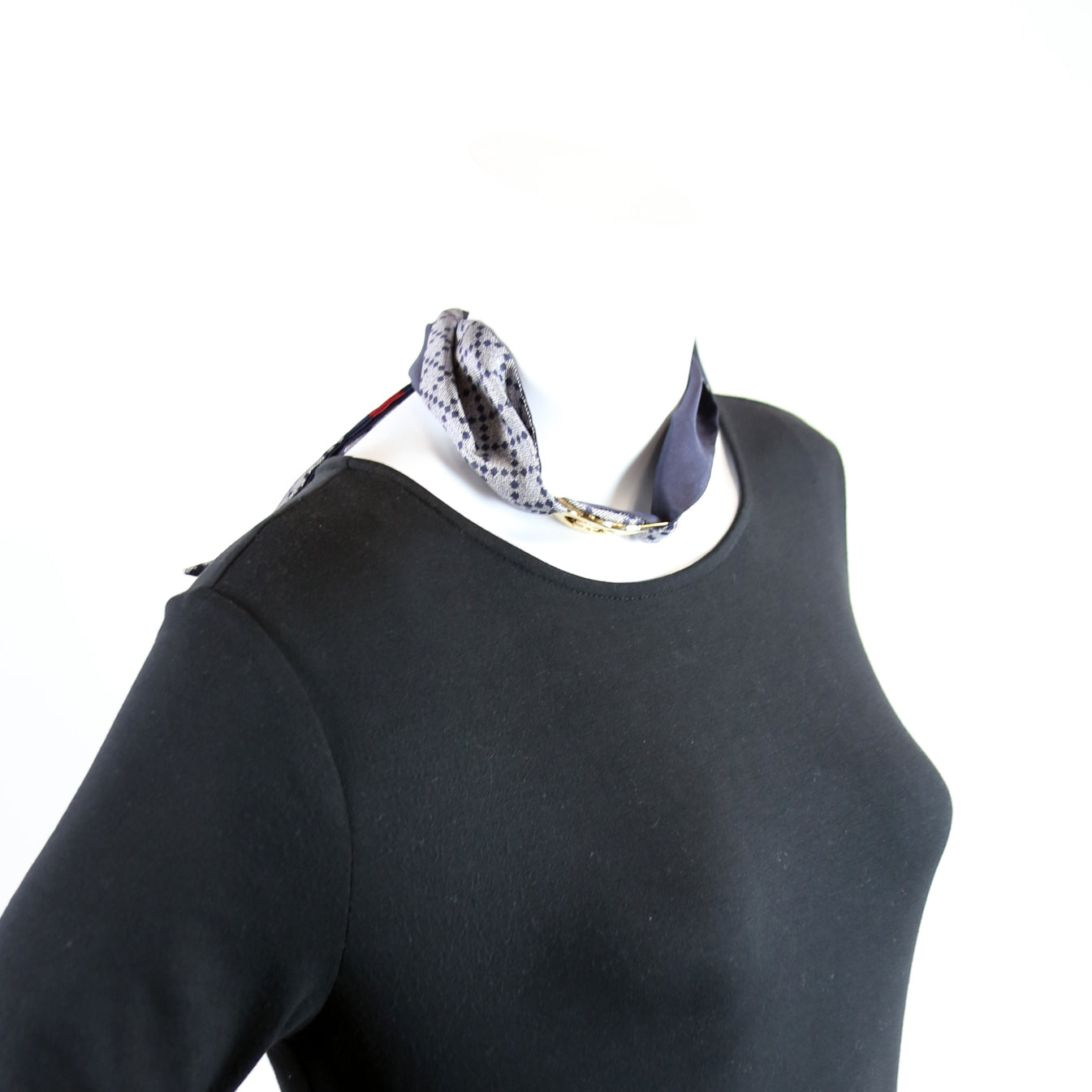 Diamante Silk Twill With Interlocking Ring Scarf