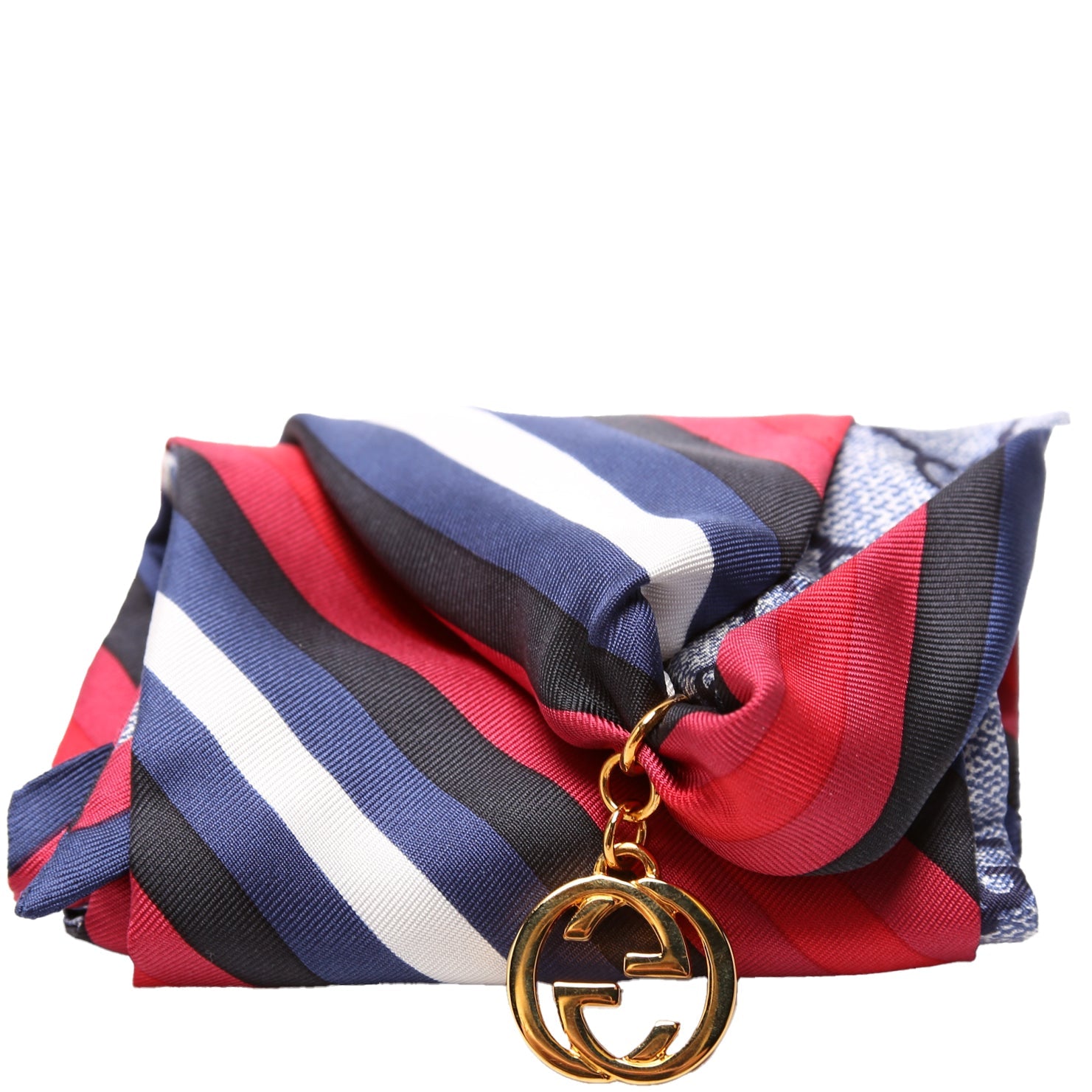 GG Silk Twill With Interlocking Charm Scarf