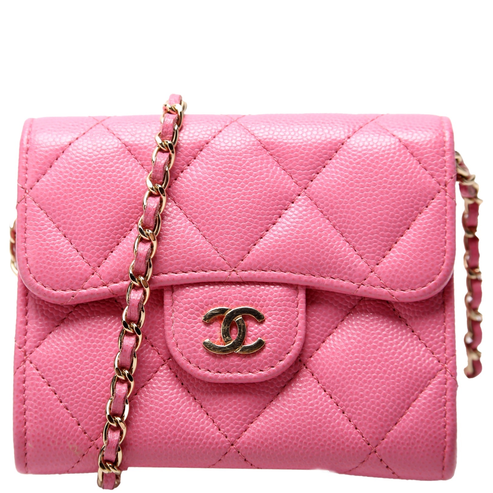 CC Flap Card Holder On Chain Caviar 31M