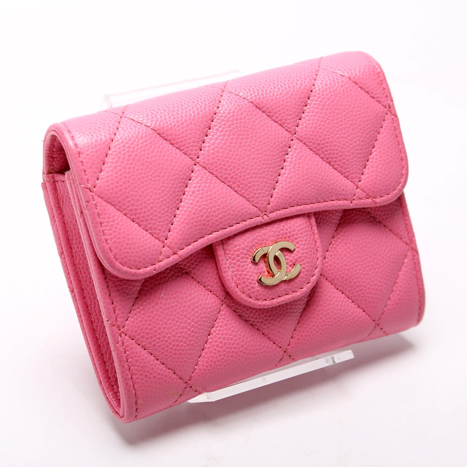 CC Flap Card Holder On Chain Caviar 31M