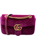 443497 Marmont Shoulder Velvet Small Flap