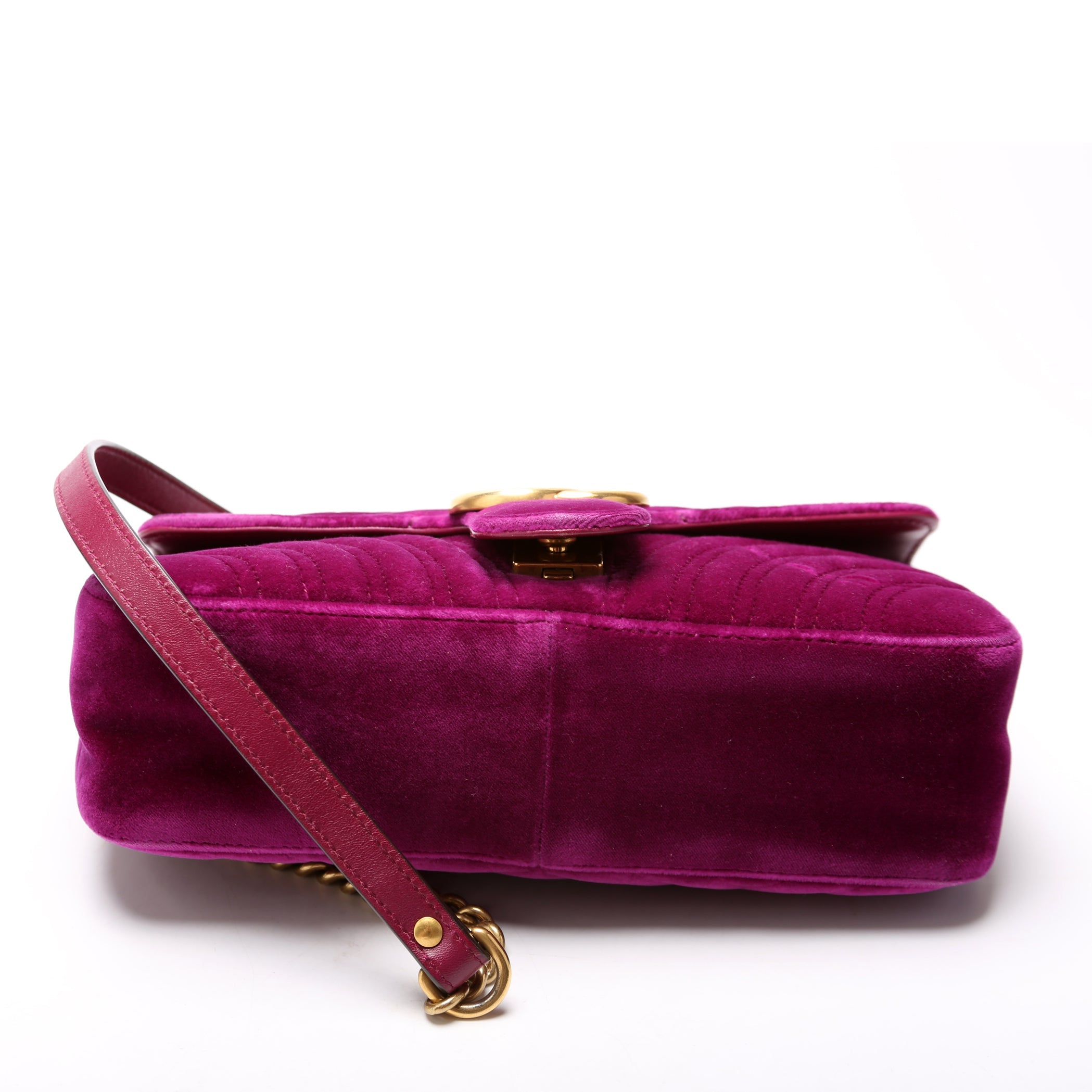 443497 Marmont Shoulder Velvet Small Flap
