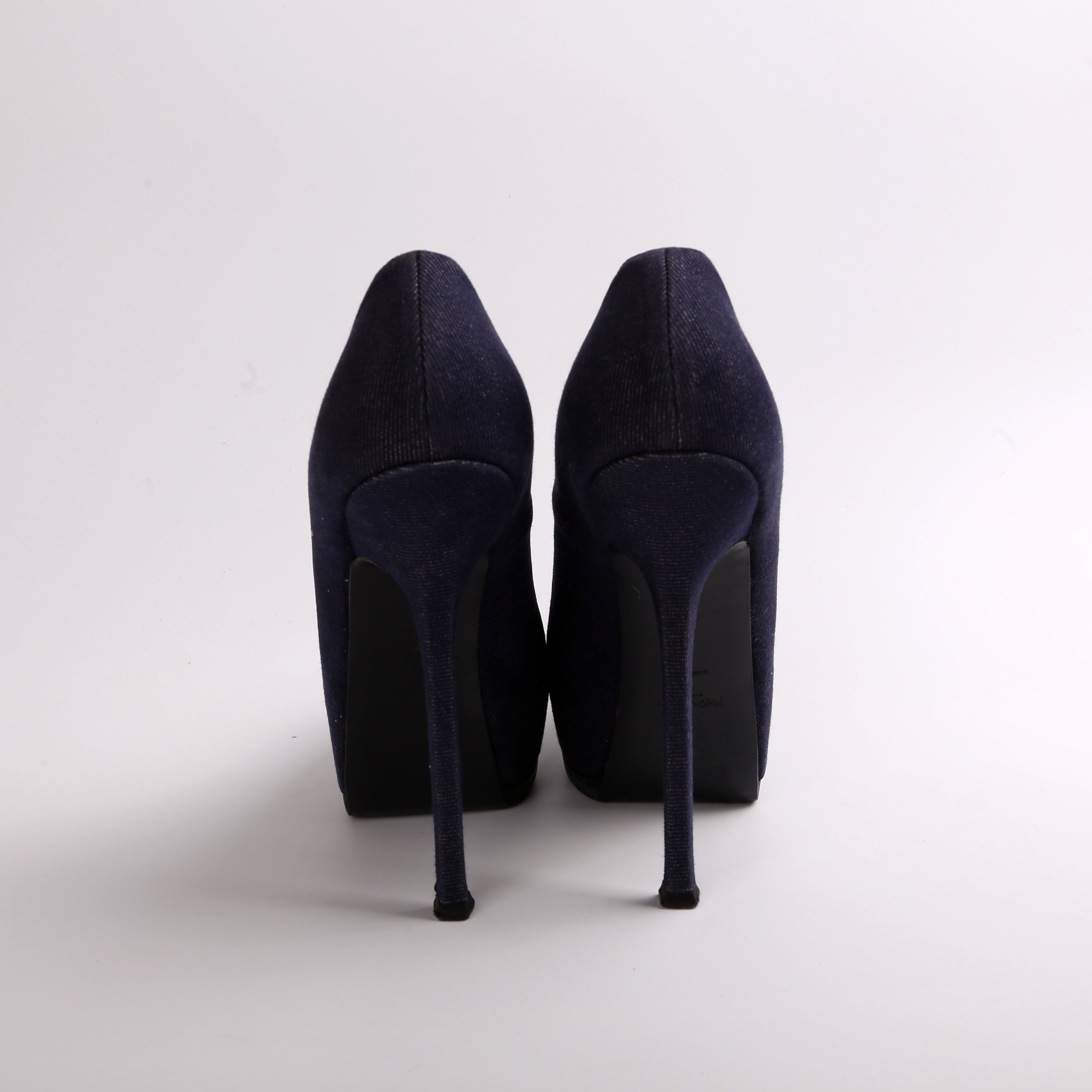 SAINT LAURENT Tribtoo Denim Pumps Size 41