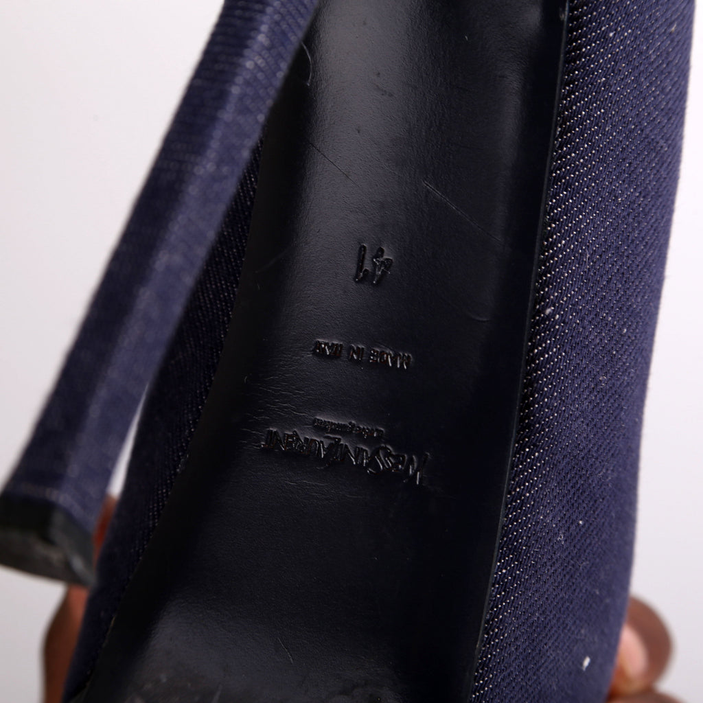 SAINT LAURENT Tribtoo Denim Pumps Size 41