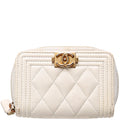 Boy Zip Around Coin Purse Caviar Chevron 26M