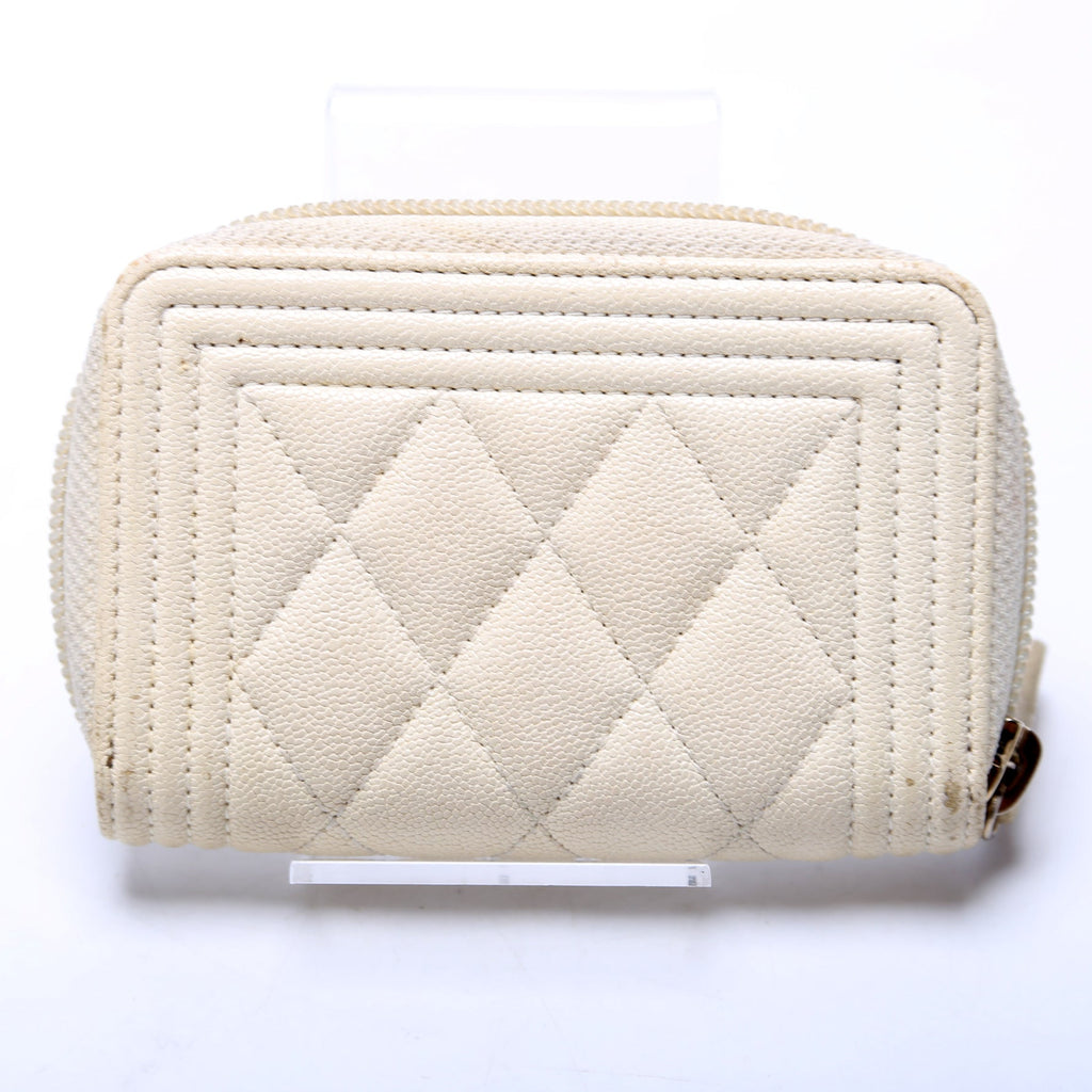 Boy Zip Around Coin Purse Caviar Chevron 26M