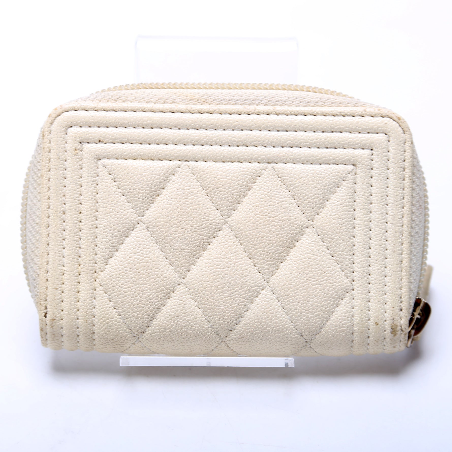 Boy Zip Around Coin Purse Caviar Chevron 26M