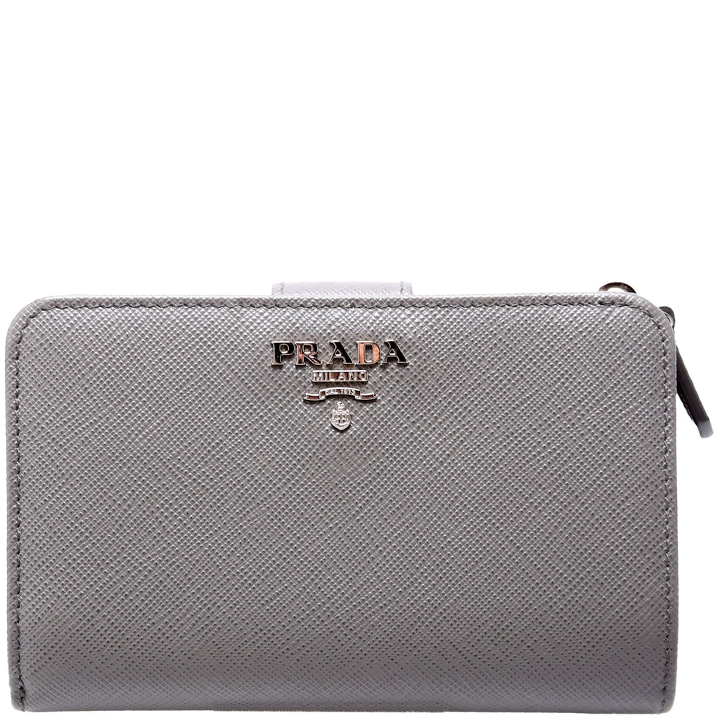 1ML225 Saffiano Small Wallet Grey