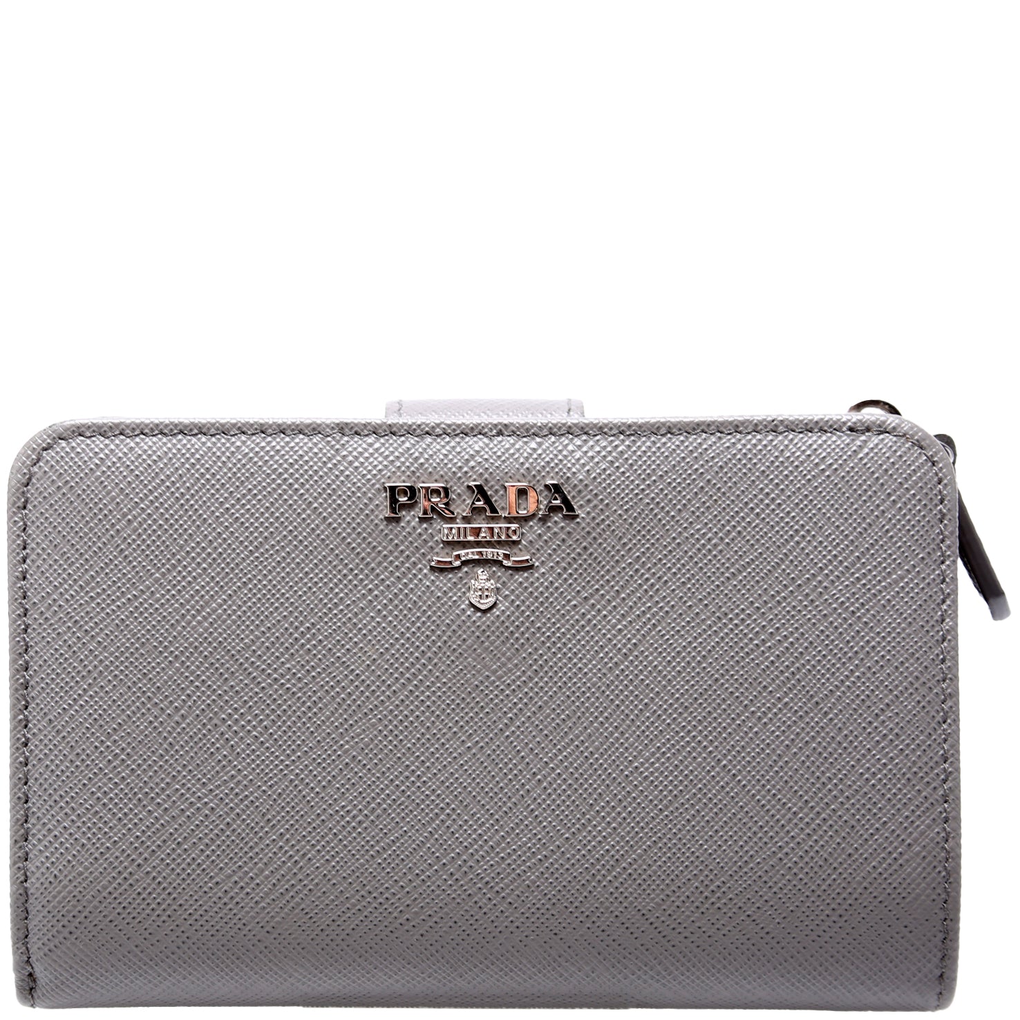 1ML225 Saffiano Small Wallet Grey