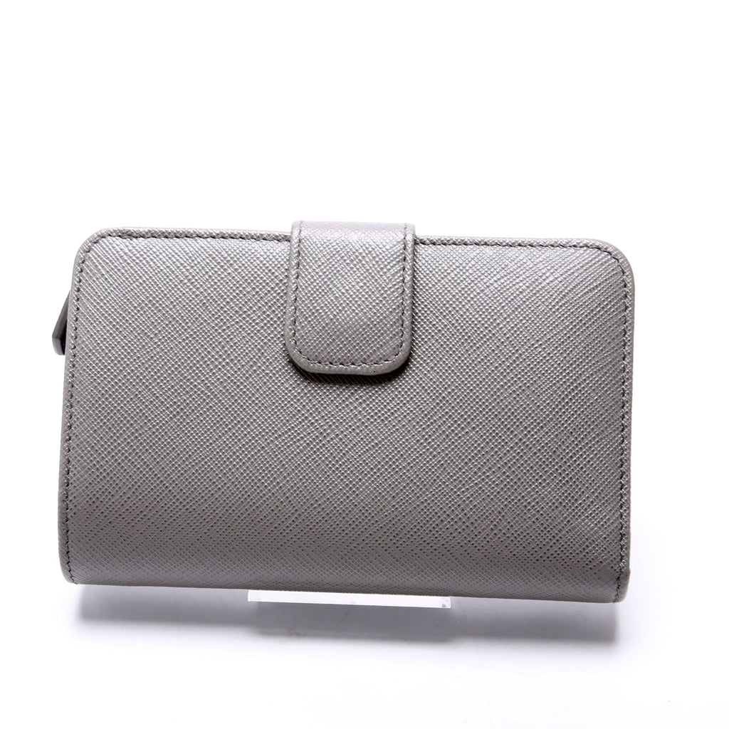 1ML225 Saffiano Small Wallet Grey