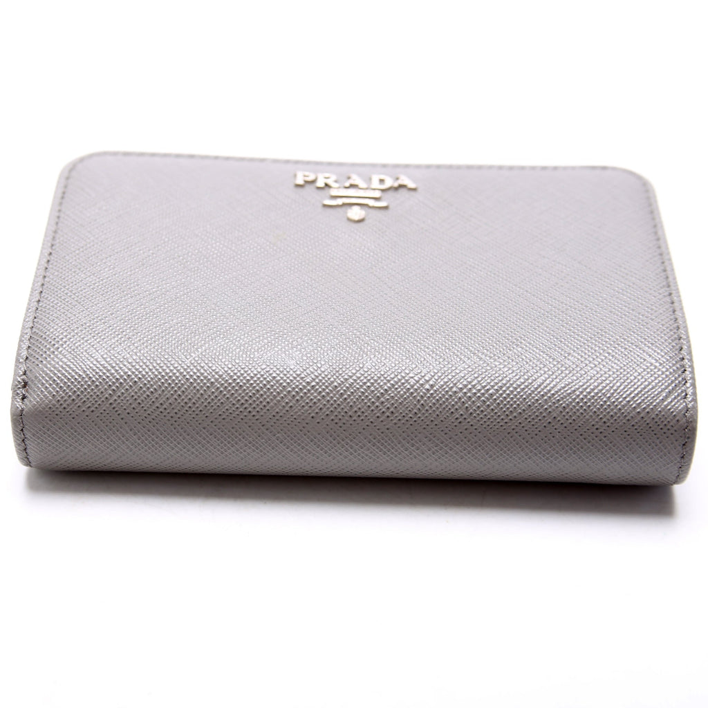 1ML225 Saffiano Small Wallet Grey