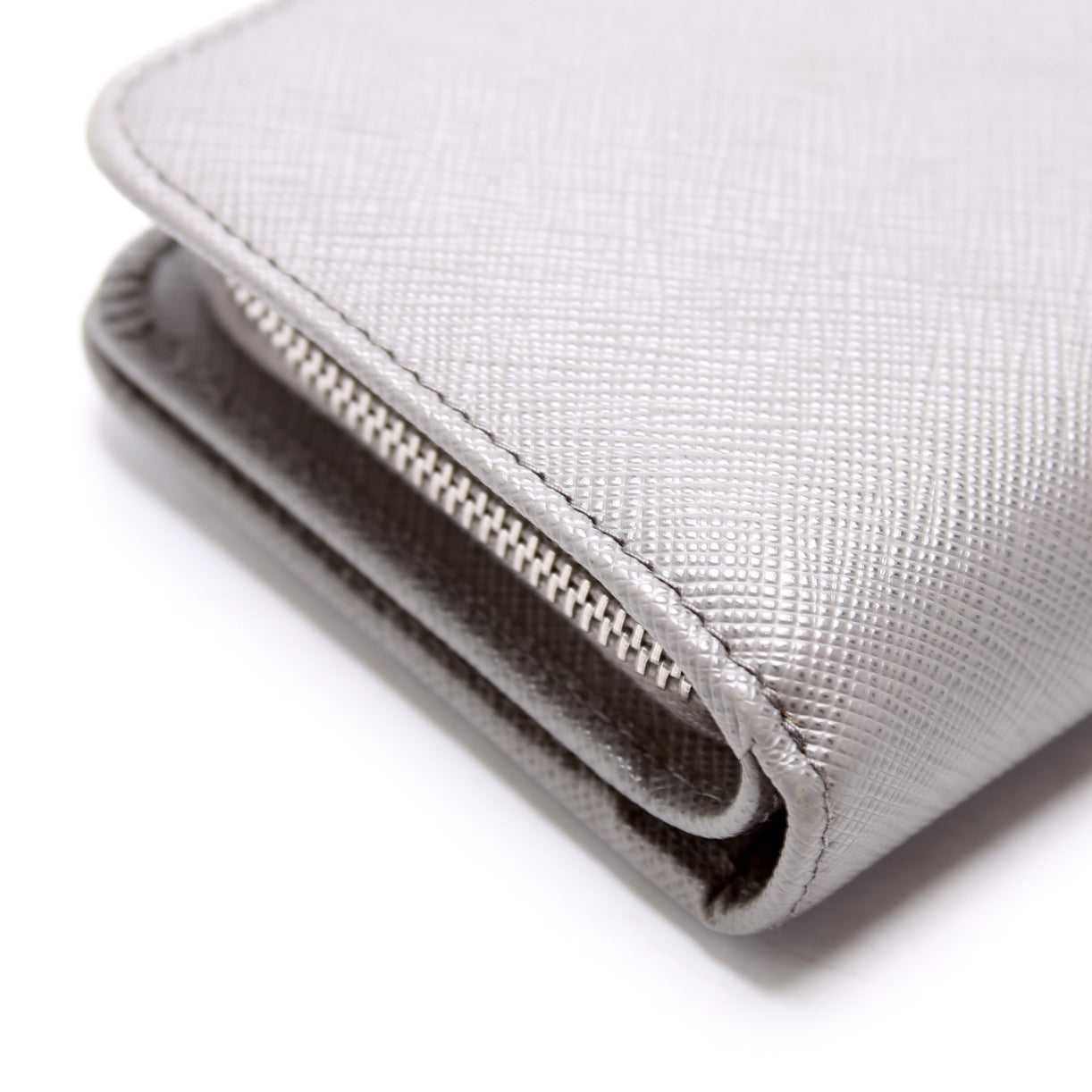 1ML225 Saffiano Small Wallet Grey