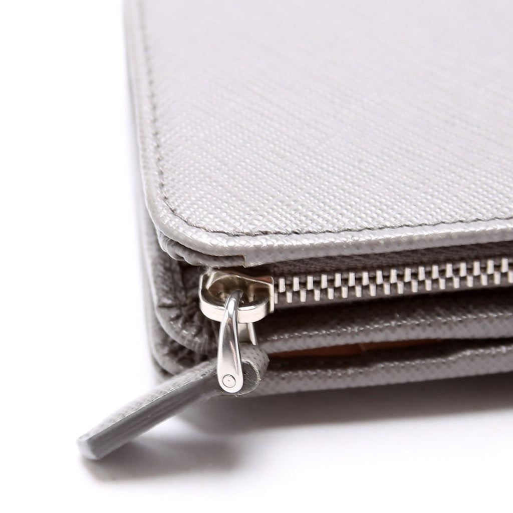 1ML225 Saffiano Small Wallet Grey