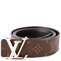 LV Initiales 40MM Reversible Leather/Monogram Belt Size 90/36