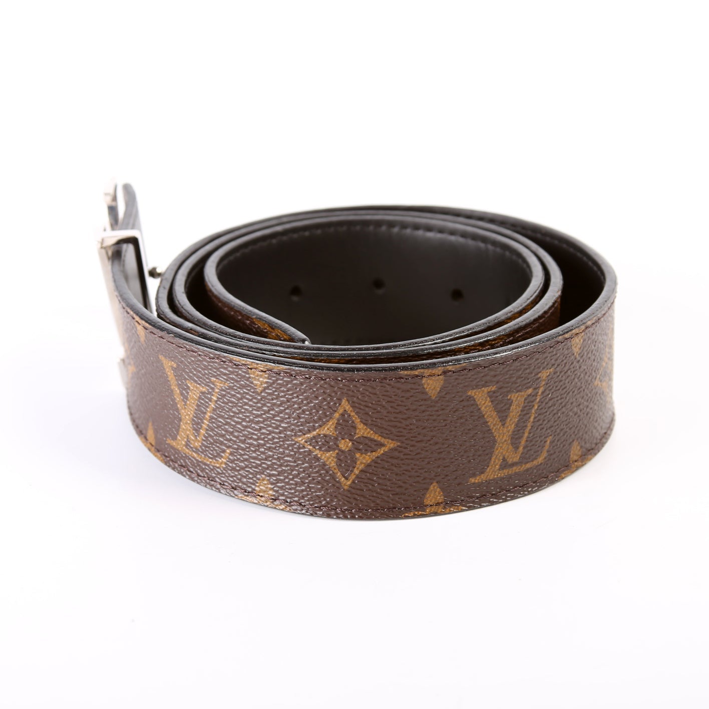 LV Initiales 40MM Reversible Leather/Monogram Belt Size 90/36