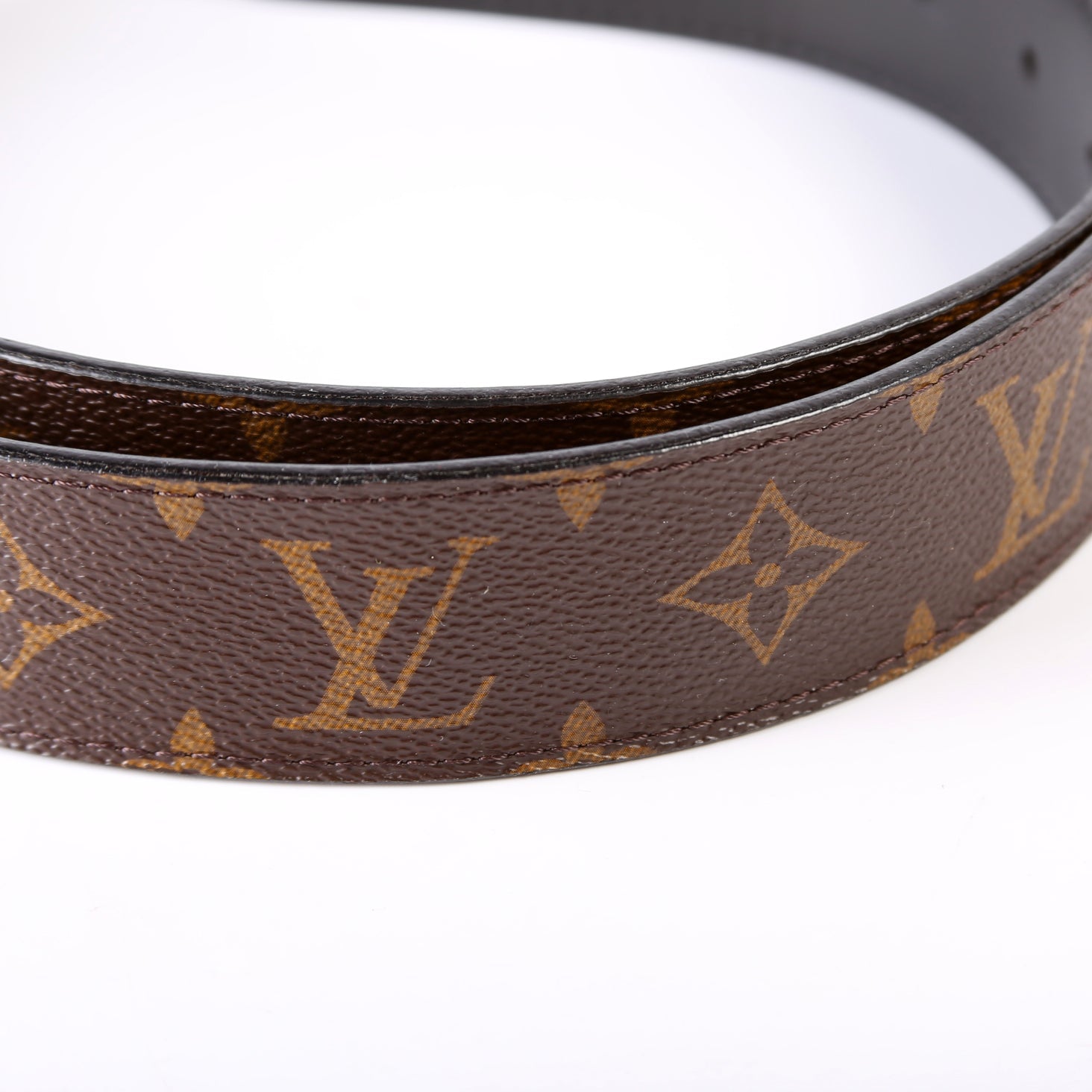 LV Initiales 40MM Reversible Leather/Monogram Belt Size 90/36