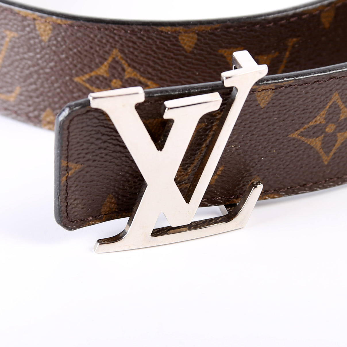 LV Initiales 40MM Reversible Leather/Monogram Belt Size 90/36