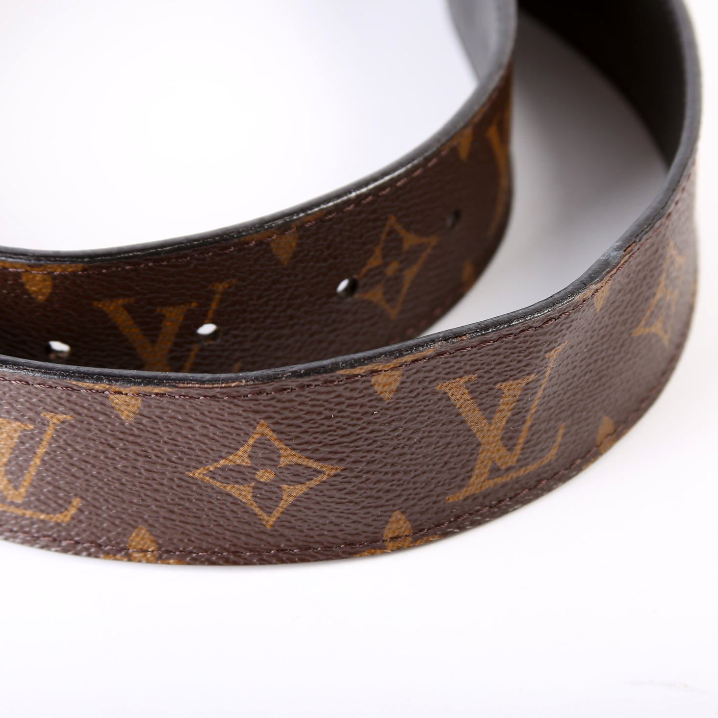 LV Initiales 40MM Reversible Leather/Monogram Belt Size 90/36