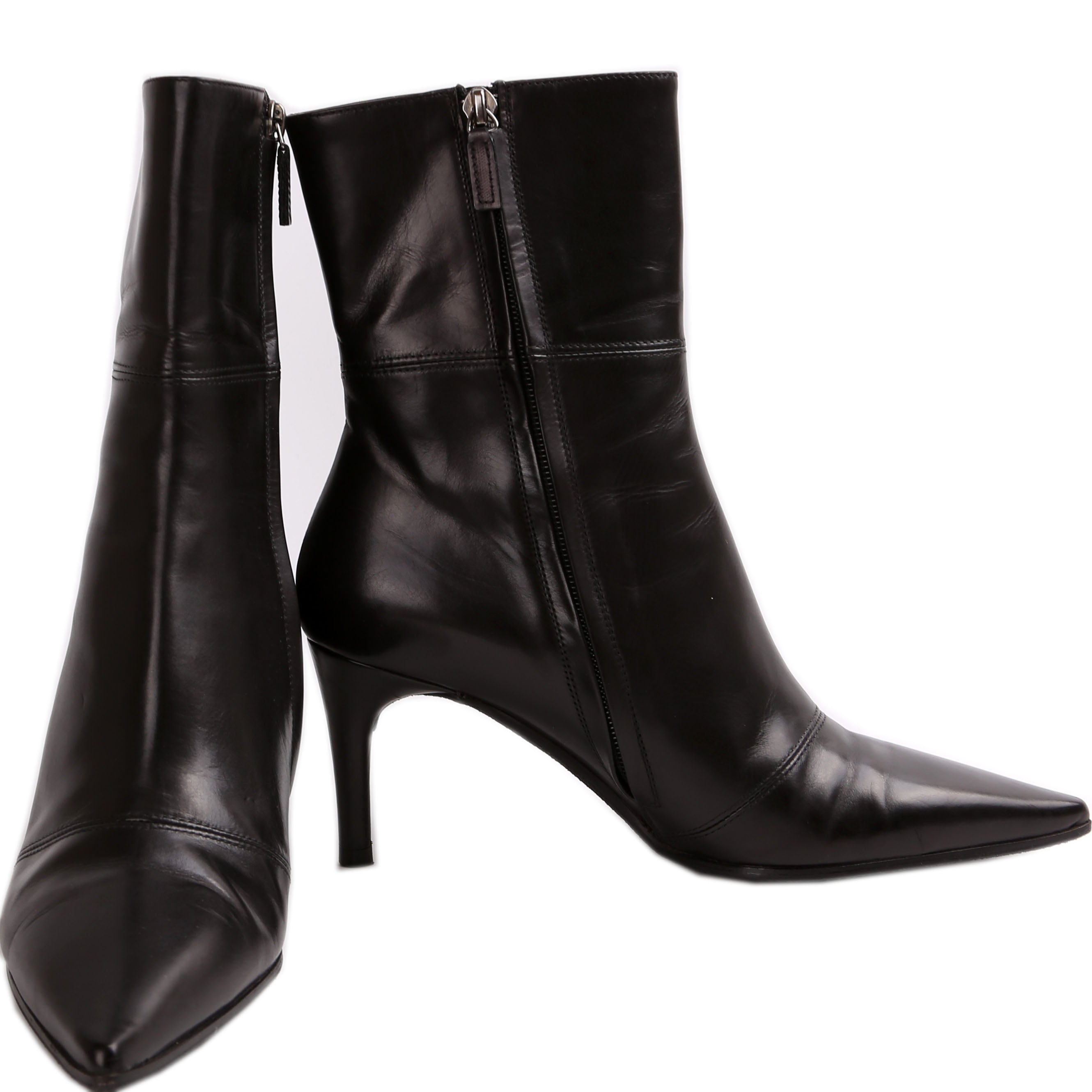 Gucci Leather Pointed Toe Boots Size 38.5